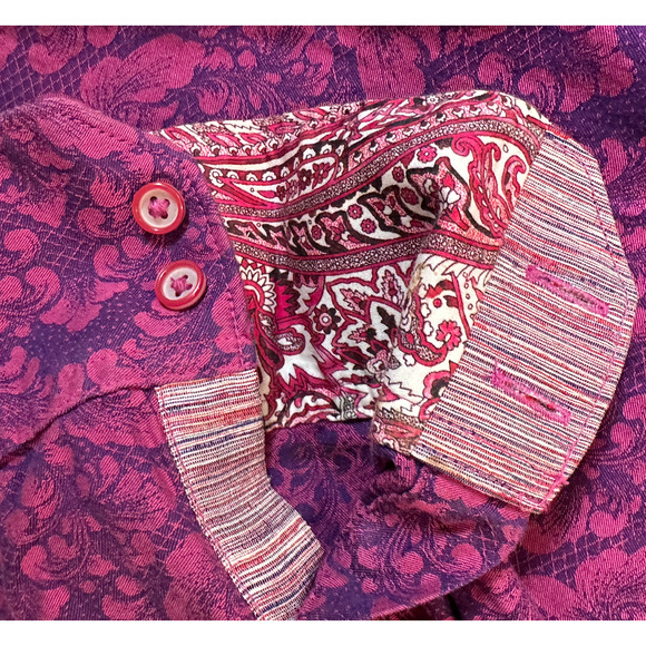 Robert Graham Long Sleeve Pink & Purple Print Button-Up Shirt size XL - Picture 9 of 10